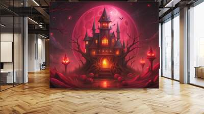 Halloween Celebration Background Design illustration Wall mural