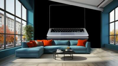 Computer and internet concept: modern laptop or silver business Wall mural