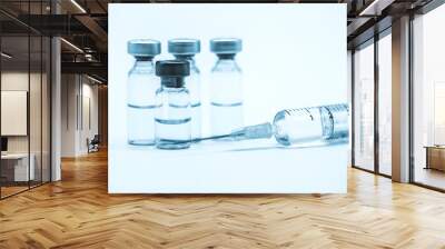 Vaccine with hypodermic syringe and needle Wall mural