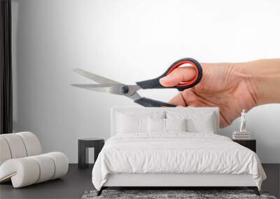 Handle Scissors isolated On a white background Wall mural