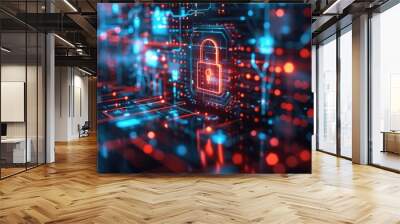 Protect your data with our state-of-the-art security system. Wall mural