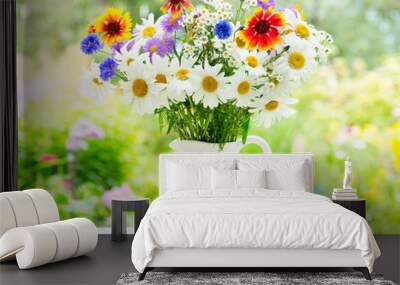 bouquet of summer flowers Wall mural