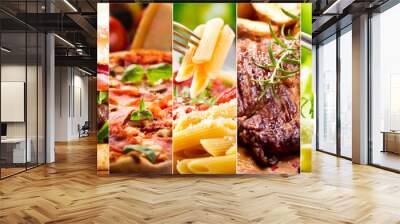 collage of food products Wall mural