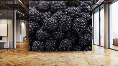 fresh blackberries as background Wall mural