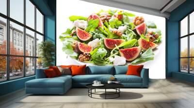 plate of salad with fresh figs Wall mural