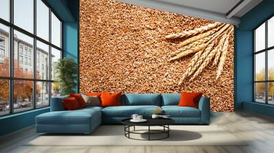 wheat ears with grains Wall mural