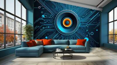 Abstraktion Computertechnik 1x1. Hintergrund für das Design 2. Wall mural