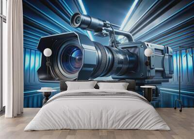 High-tech video camera of the future with advanced features , technology, innovation, digital, videography Wall mural