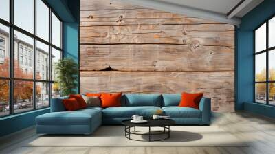 Old wood plank texture background Wall mural