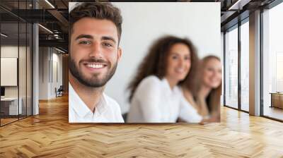 Smiling people at business meeting  Wall mural