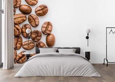 Texture of coffee beans  Wall mural