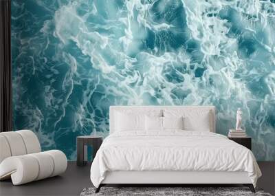 Top down view of ocean wave Wall mural