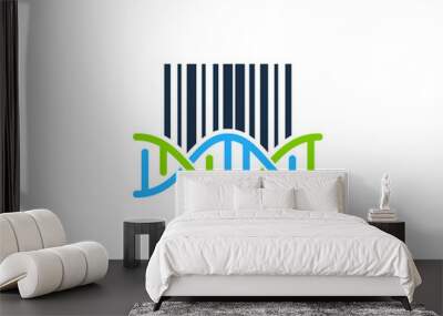 Barcode Dna Icon Logo Design Element Wall mural