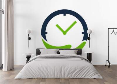 Care Time Icon Logo Design Element Wall mural