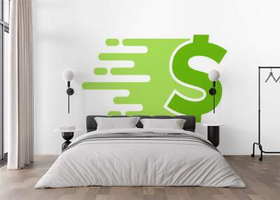 Delivery Money Icon Logo Design Element Wall mural