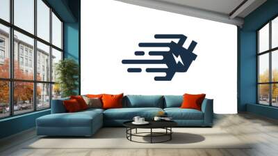 Fast Electric Logo Icon Design Element Wall mural