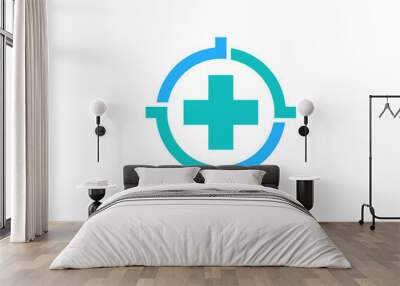 Health Target Icon Logo Design Element Wall mural