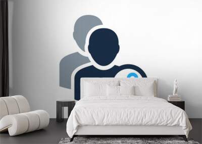 Key Multi User Icon Logo Design Element Wall mural