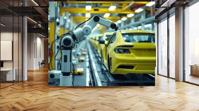 robots in car manufacturing Wall mural