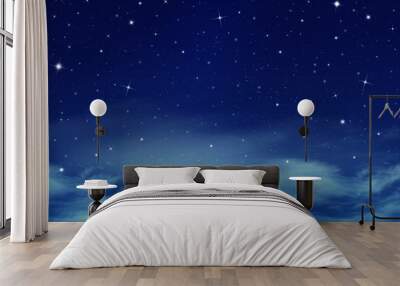 abstract blue background, Nightly sky Wall mural