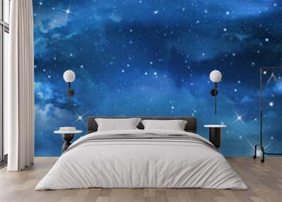 beautiful Nightly sky with stars Wall mural