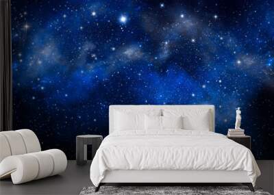 deep space, abstract blue background Wall mural