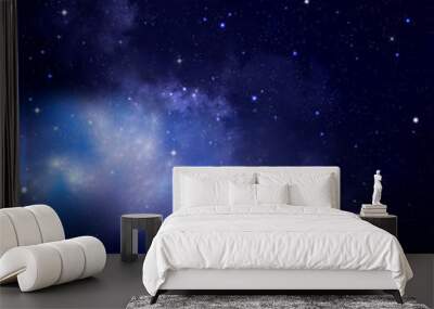 Deep space background with nebula and stars. Night sky Wall mural