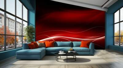 elegant abstract red background Wall mural