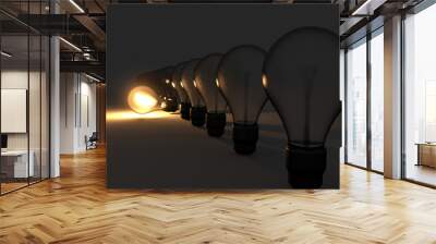 light bulb Wall mural