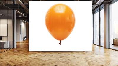 Floating orange balloon on transparent background Wall mural