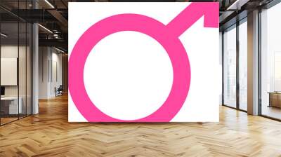 Gender symbol pink icon. Illustration Wall mural