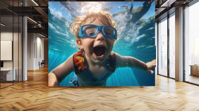 Baby Boy's Aquatic Adventure Wall mural