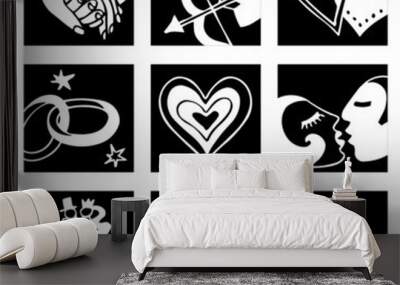 lovers picto Wall mural