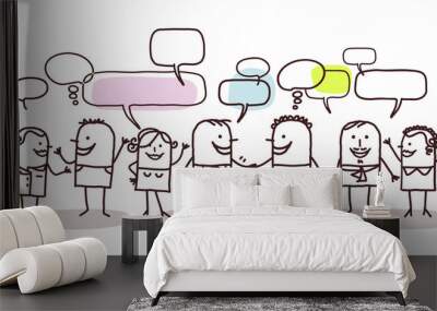 people and social network Wall mural