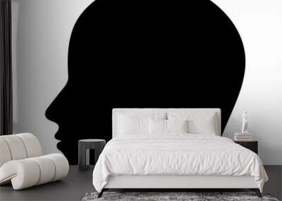 Human head silhouette Wall mural