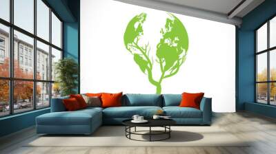 Green Planet Design Wall mural