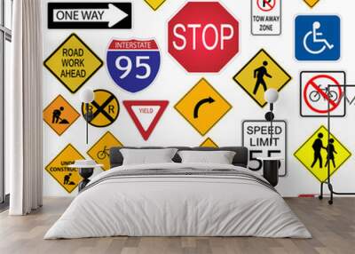 road signs Wall mural