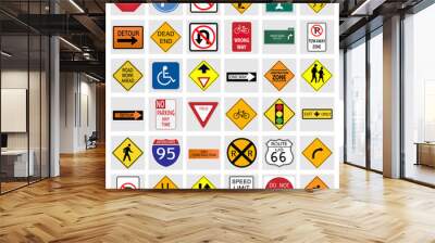 Road Signs Wall mural