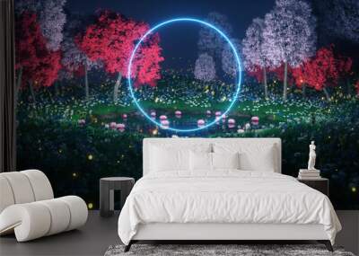 3d rendering of the abstract forest Wall mural