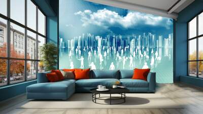 Business in Metaverse Wall mural