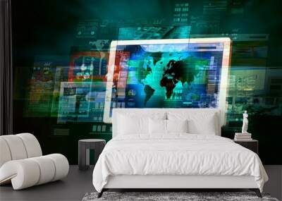 internet concept Wall mural