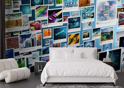 Internet Image and Picture sharing concept Wall mural