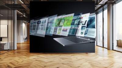 internet information technology concept Wall mural