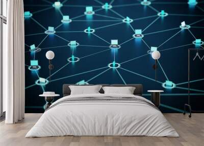 Internet information technology network concept Wall mural