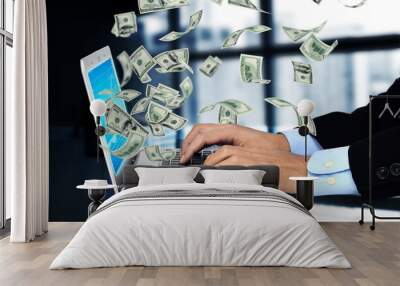 Internet making money Wall mural