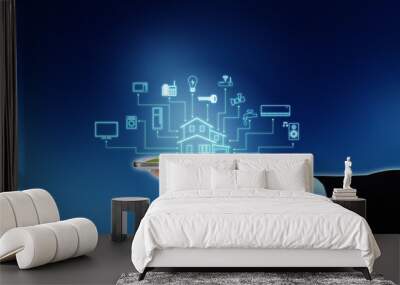 Internet of things and smart home concept Wall mural