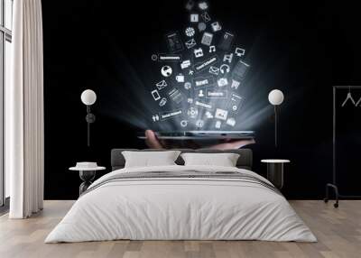 internet on smart phone concept Wall mural