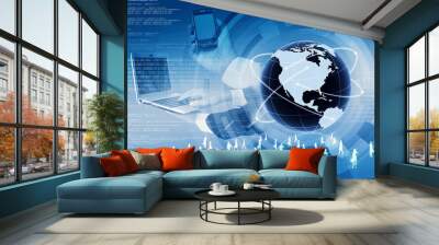 Mobile business  Concept Wall mural