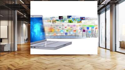 Multimedia and Internet Laptop Wall mural