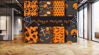 halloween seamless pattern set, vector Wall mural